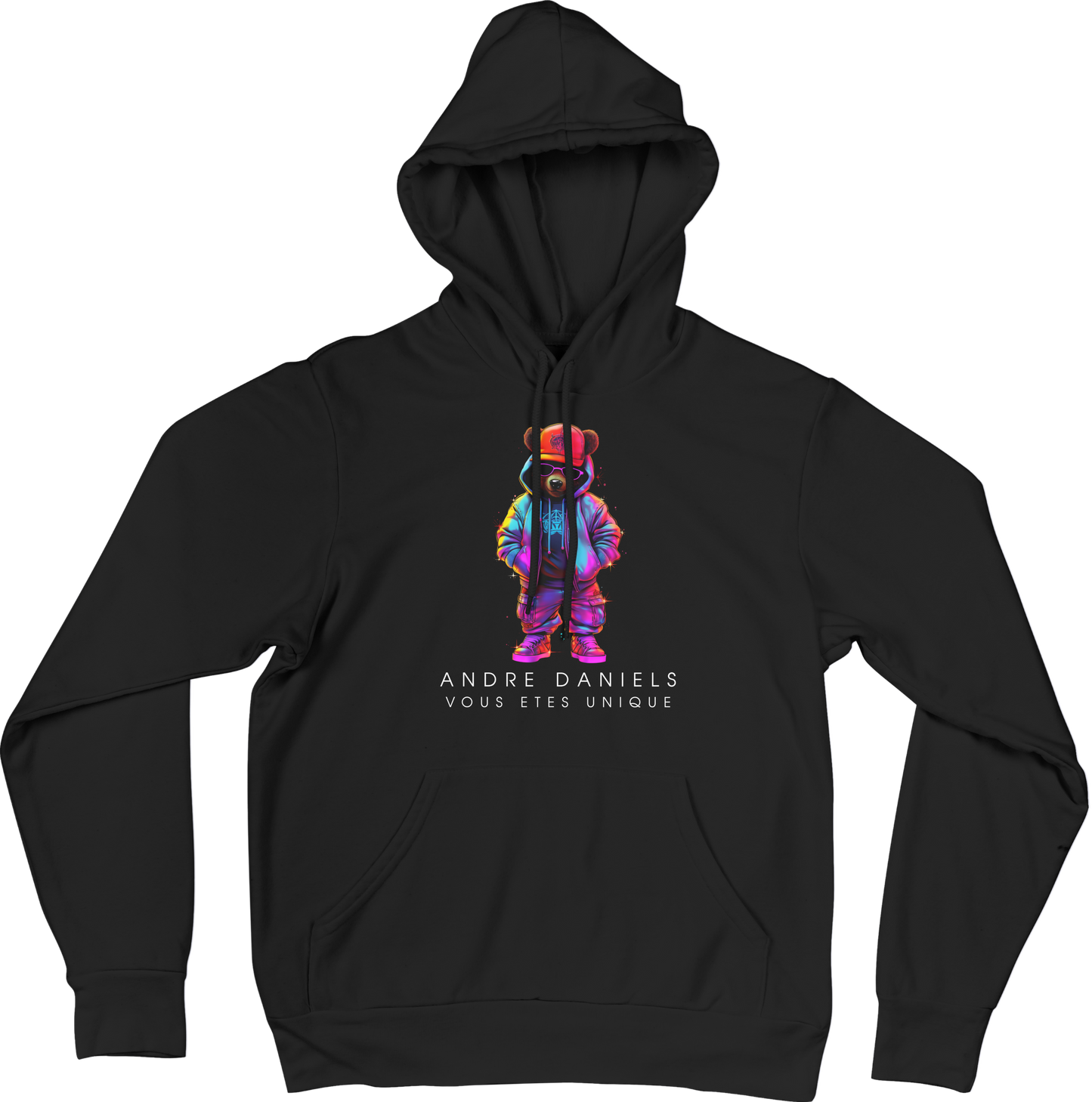 Andre Daniels Hooded Pull Over Sweatshirt-  Black